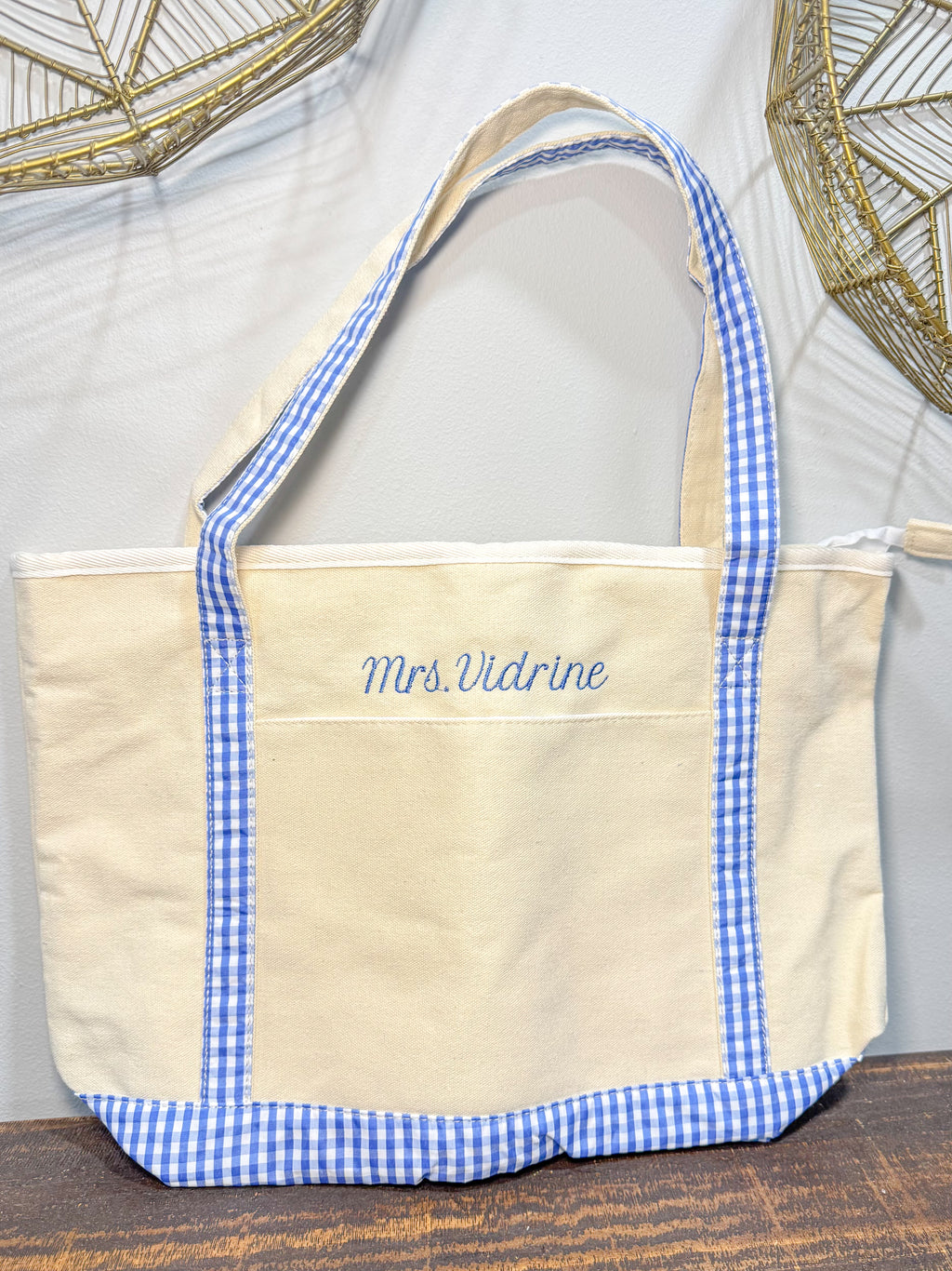 Gingham Tote Bag