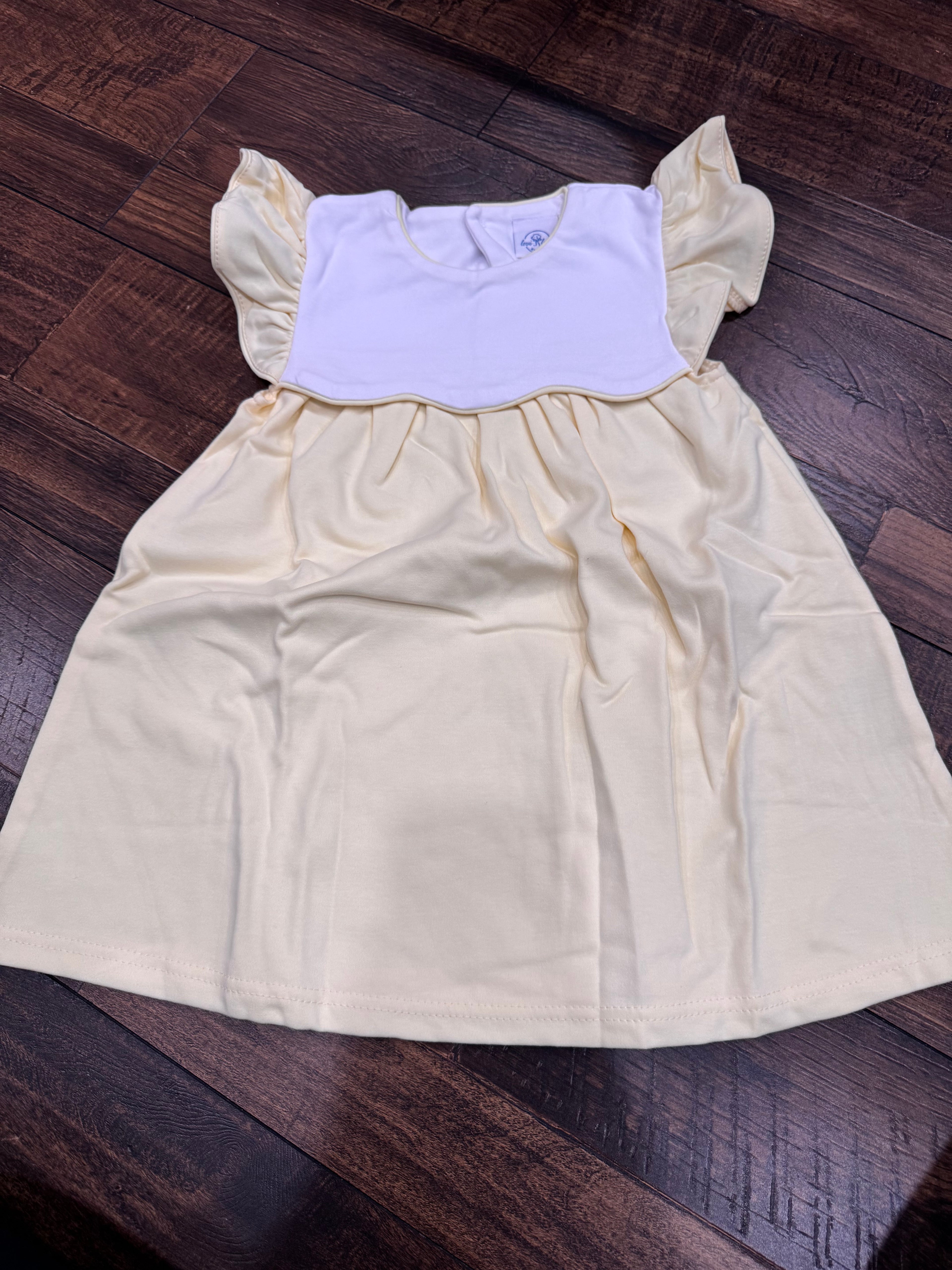 3T Yellow Scallop Dress