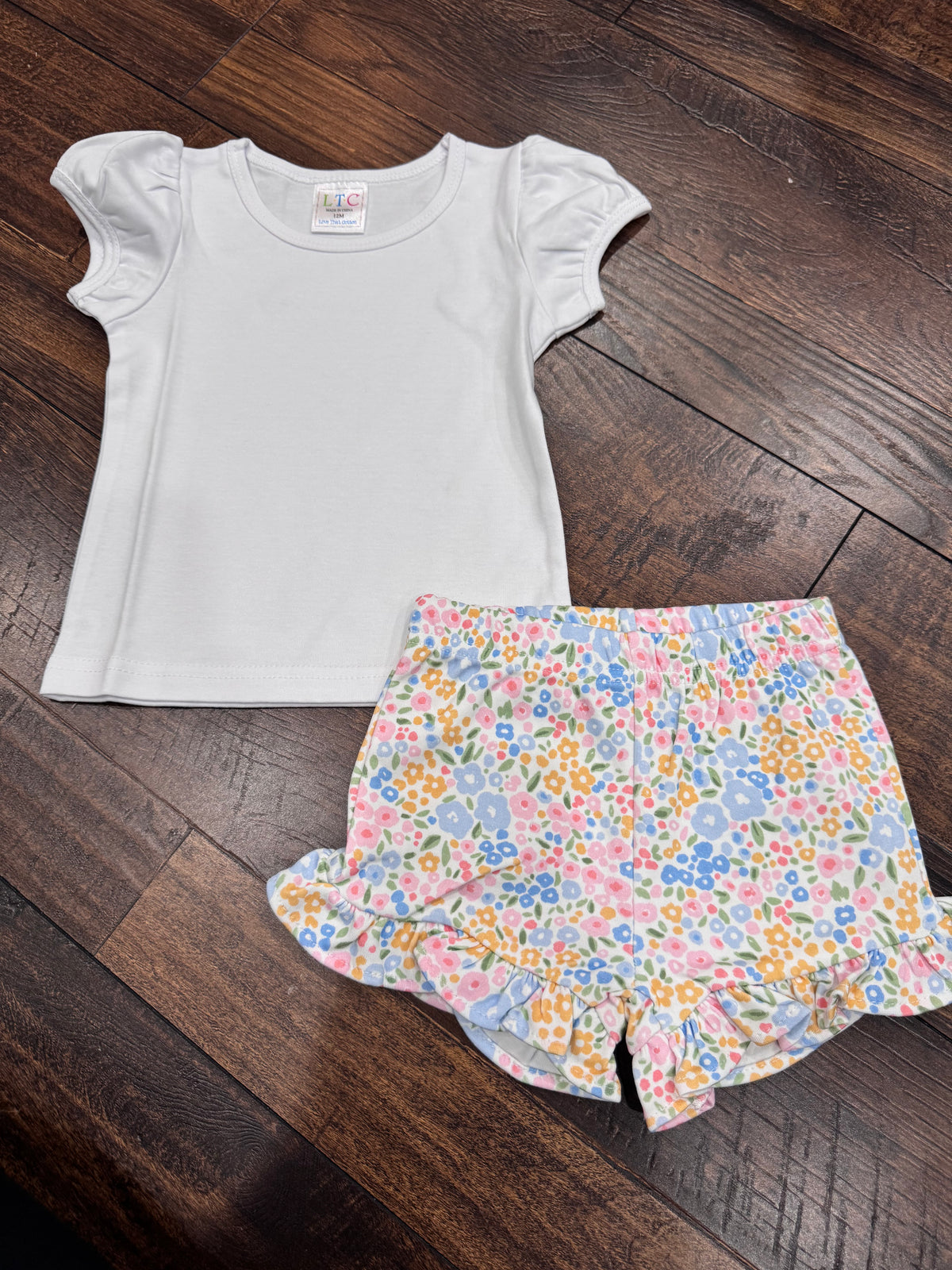 12M Floral Short Set