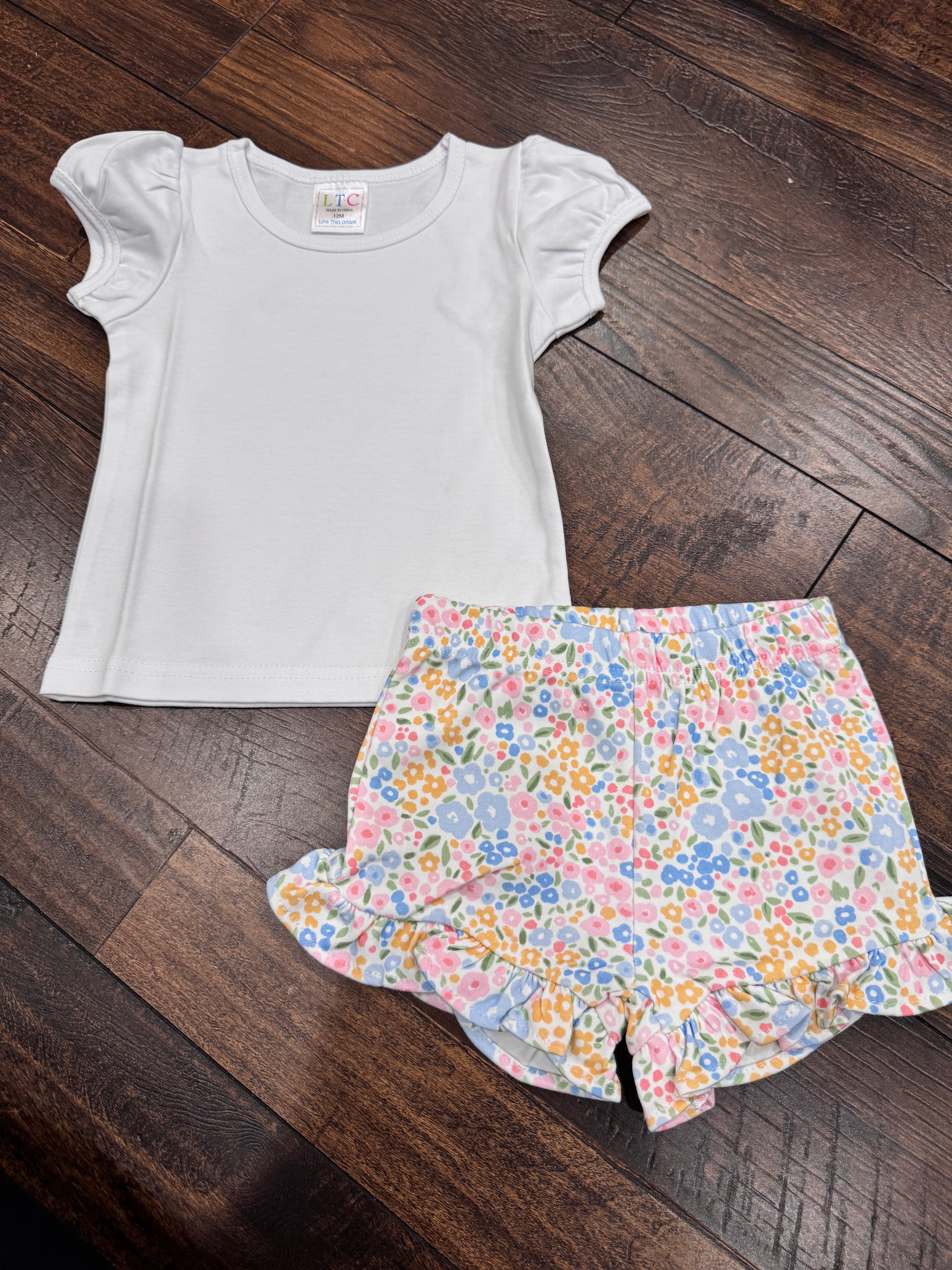12M Floral Short Set