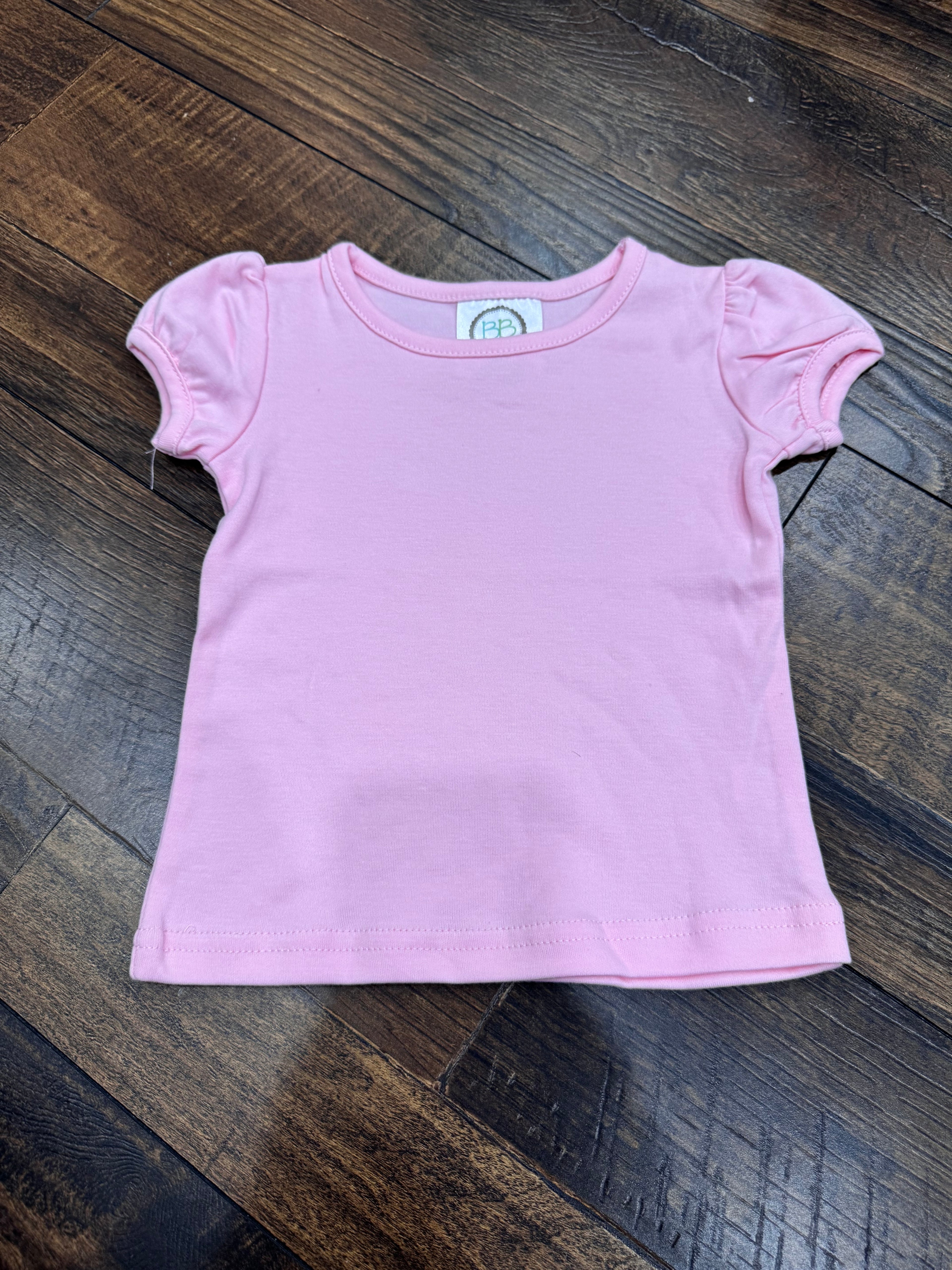 6M & 3T Pink Puff Sleeve Tee