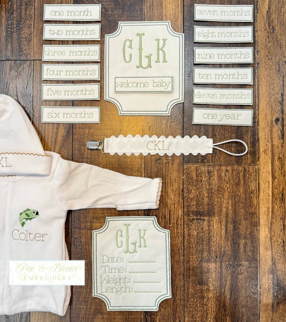 Tan Trim Baby Bundle