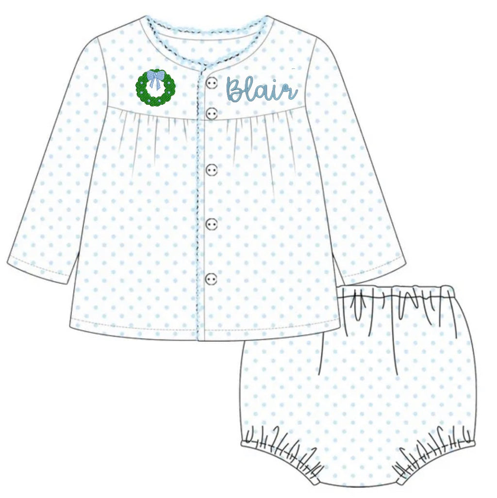 PRE-ORDER Girl Blue Bitty Dot Set