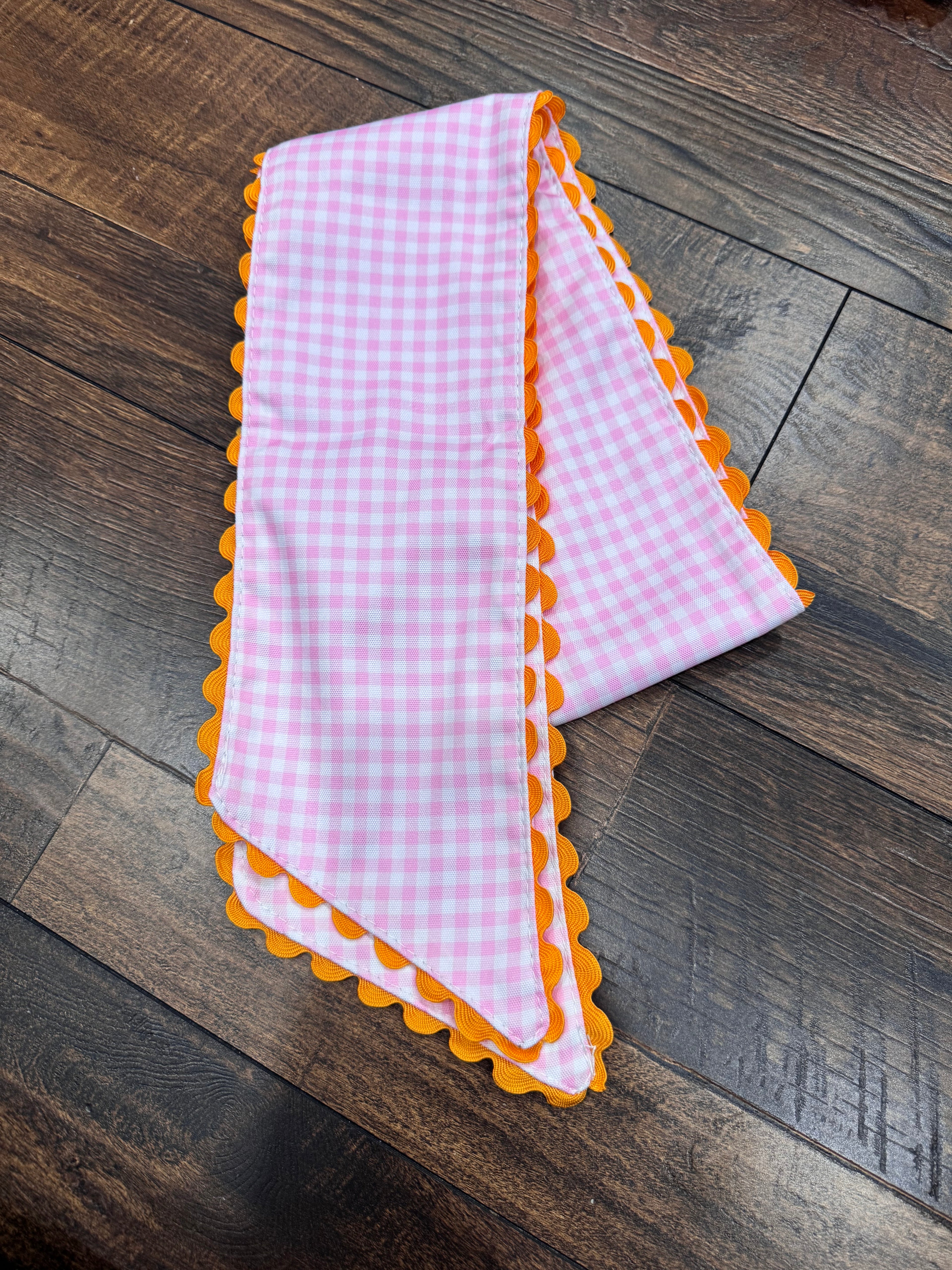 Pink Gingham Wreath Sash