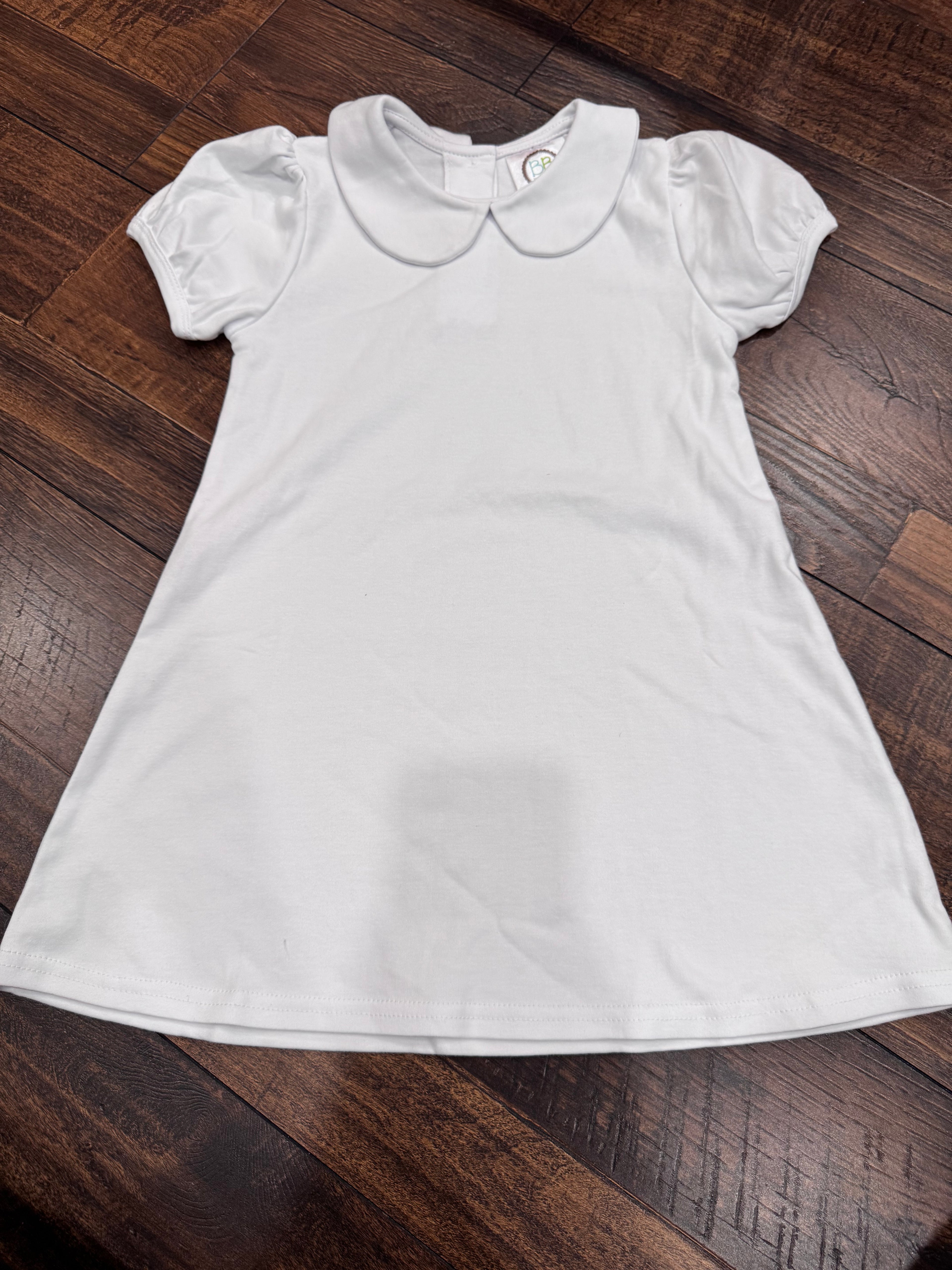 4T White Peter Pan Collar Dress