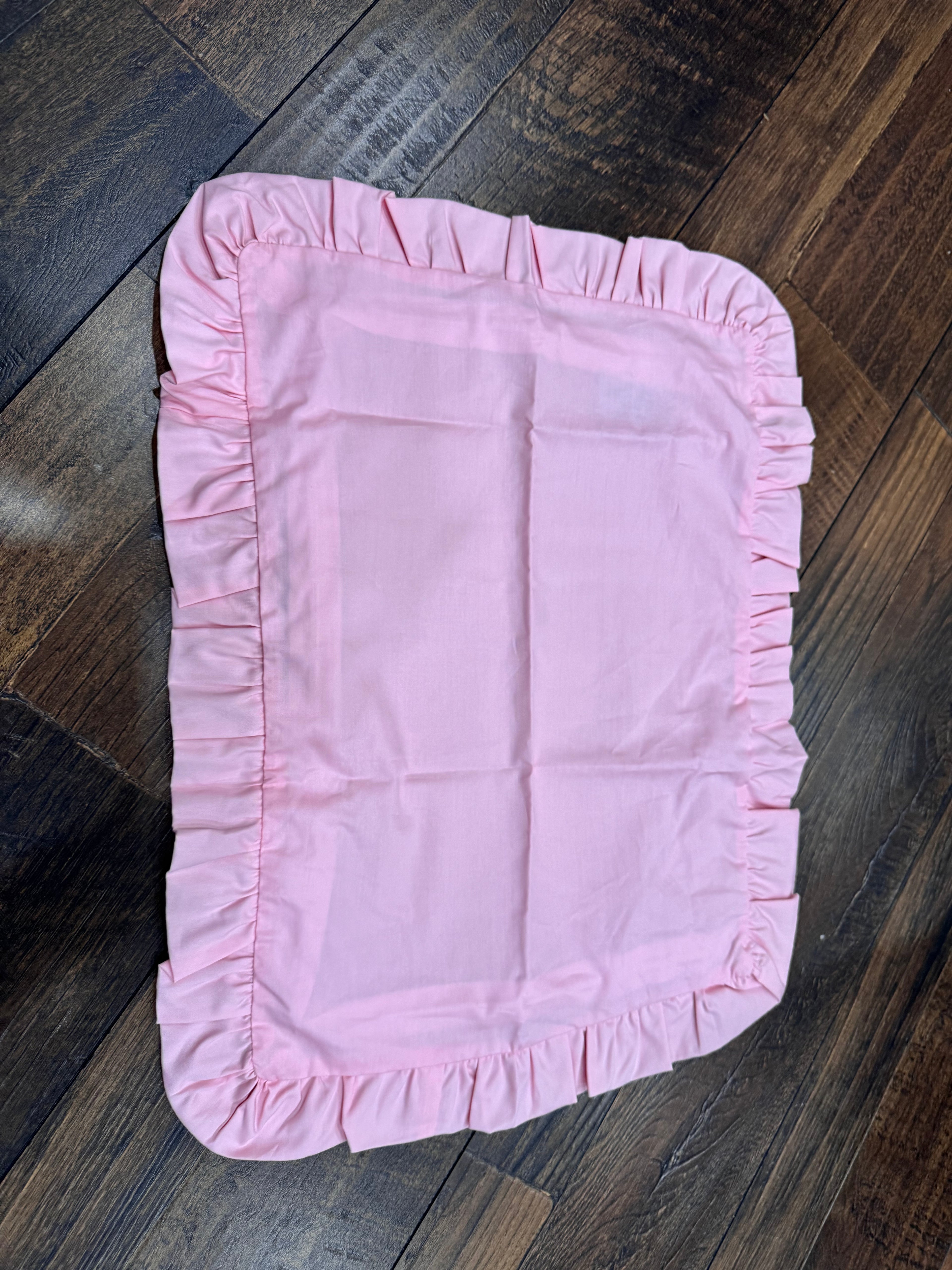 Pink Ruffle Pillow Case (no insert)