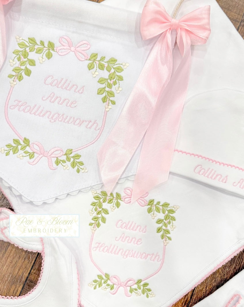 Pink Trim Baby Bundle