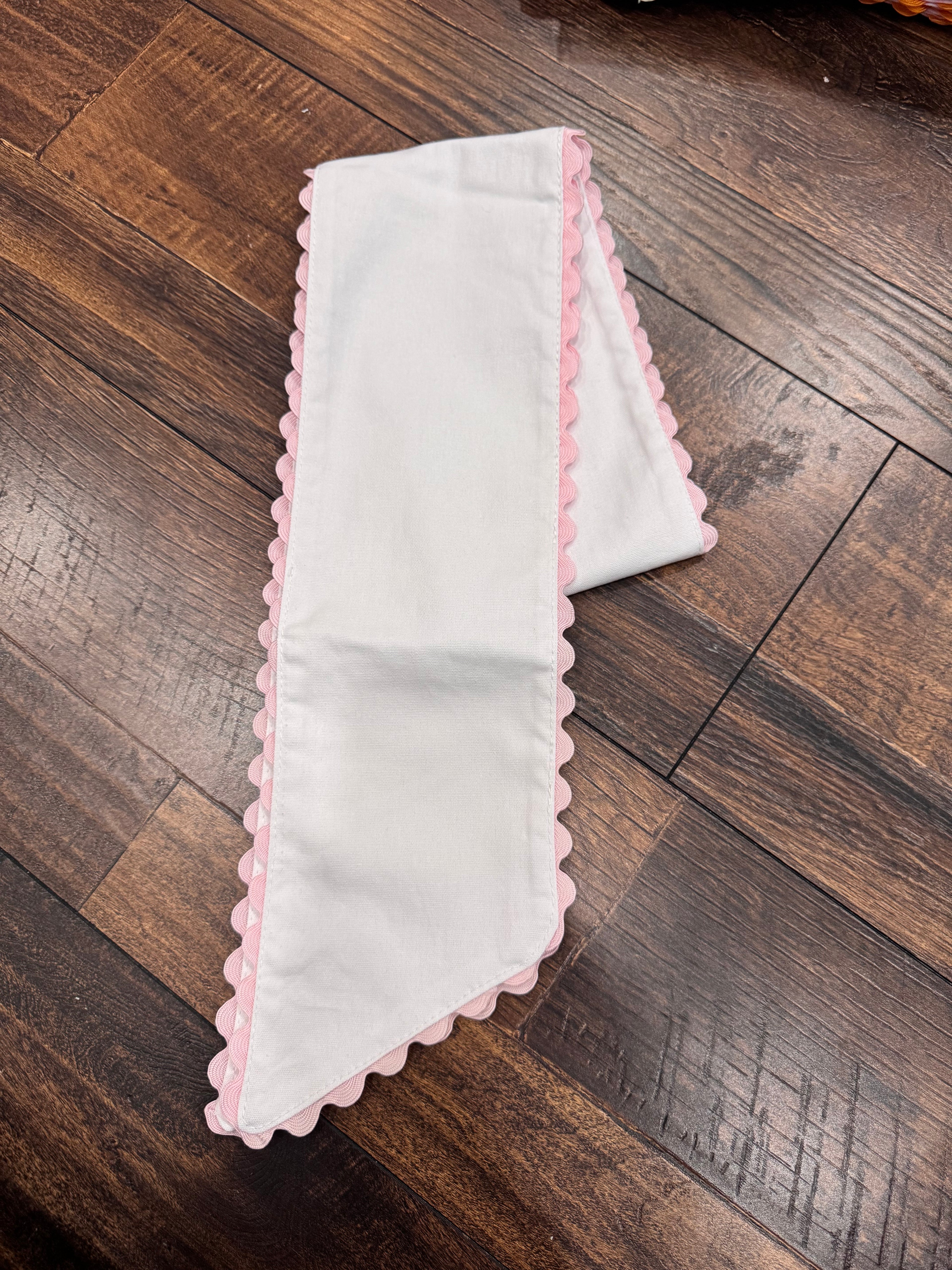 Pink Trim Wreath Sash