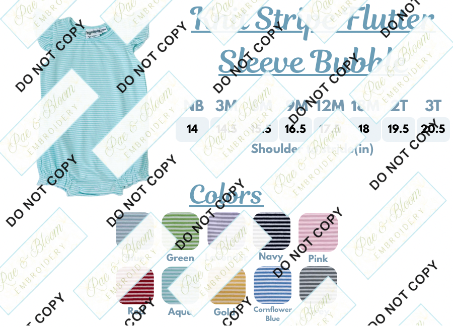 Knit Stripe Flutter Sleeve Bubble