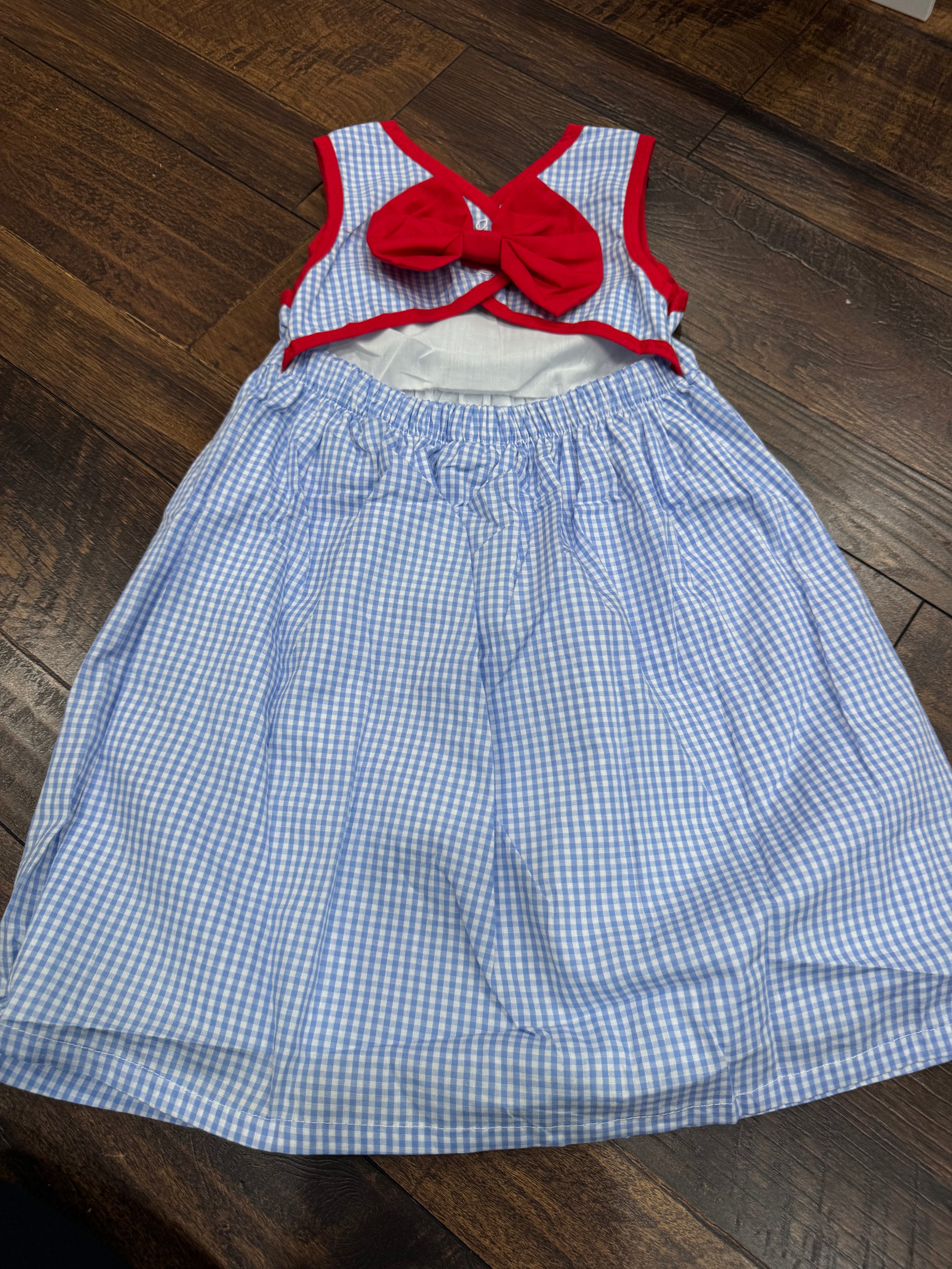 Sz 5 Patriotic Dress w Bow