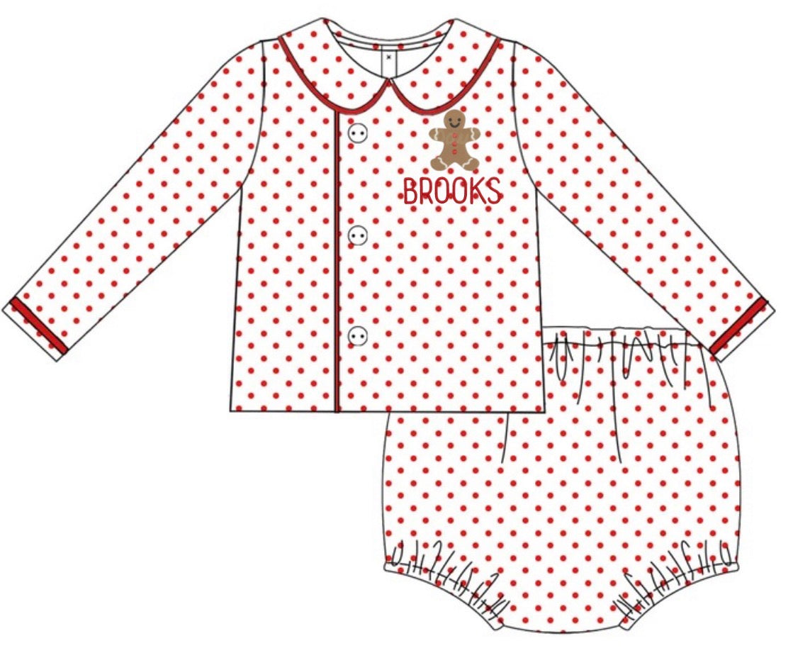 PRE-ORDER Boy Red Bitty Dot Set