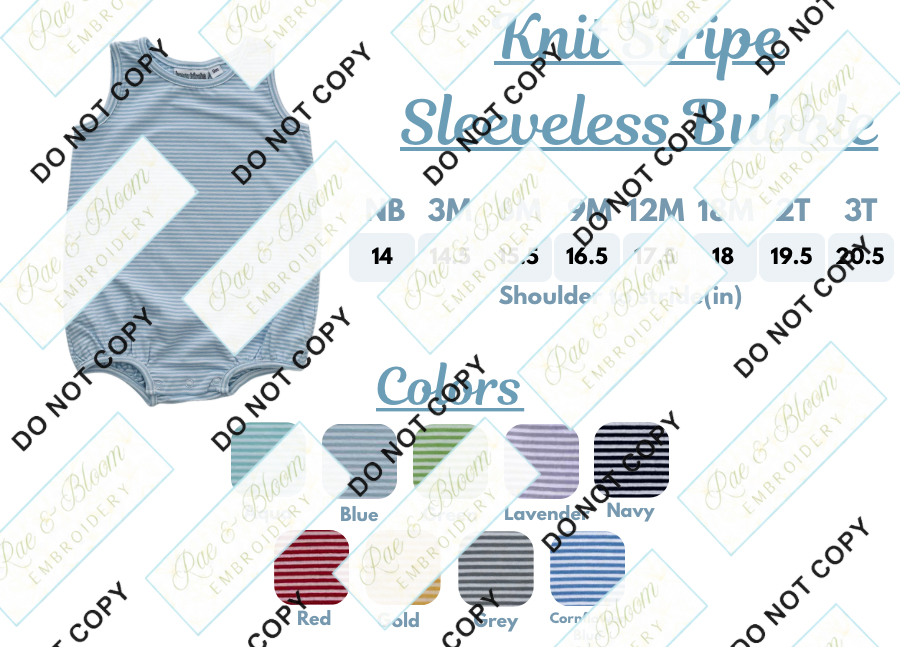 Knit Stripe Sleeveless Bubble