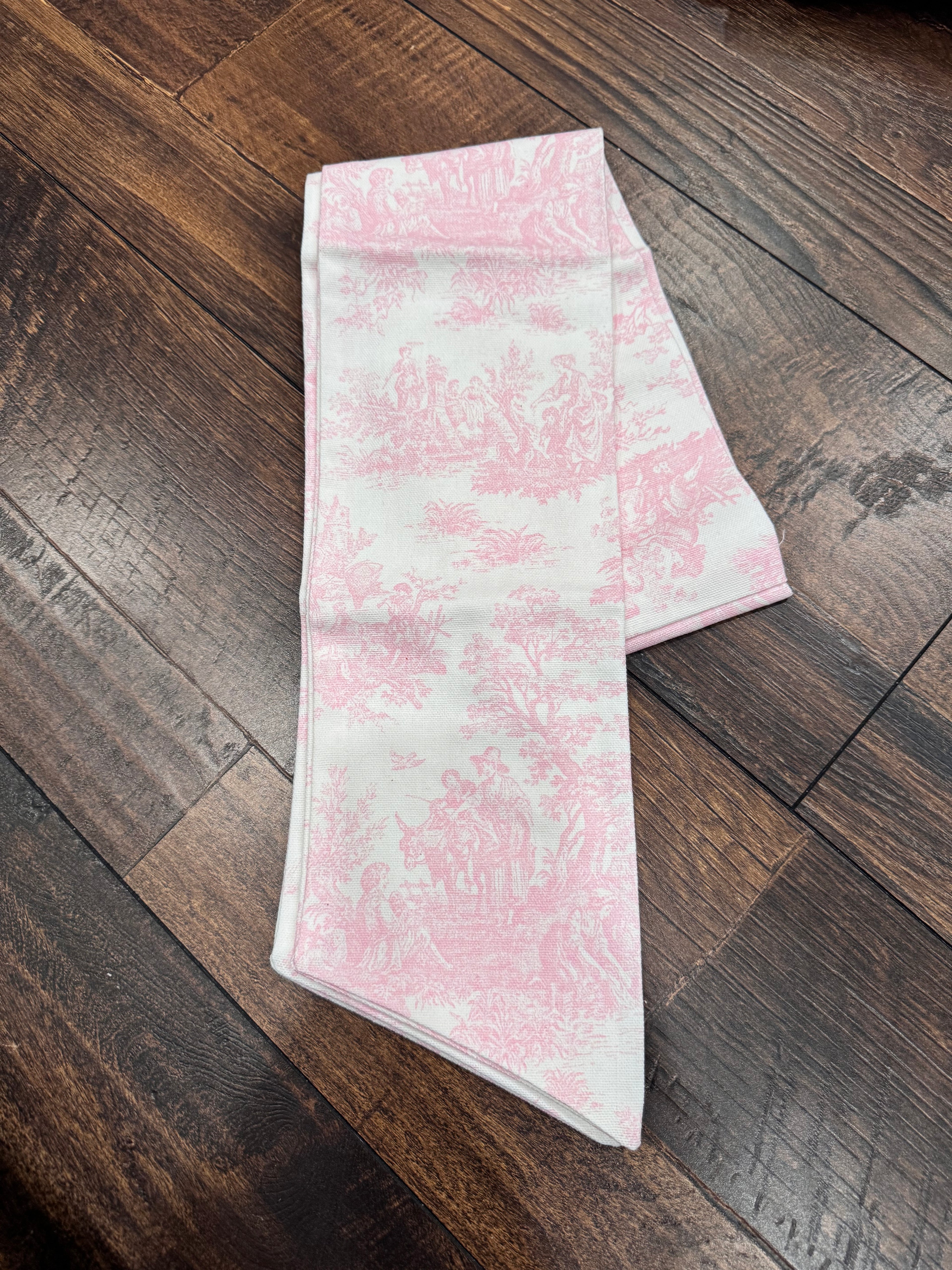 Pink Toile Wreath Sash