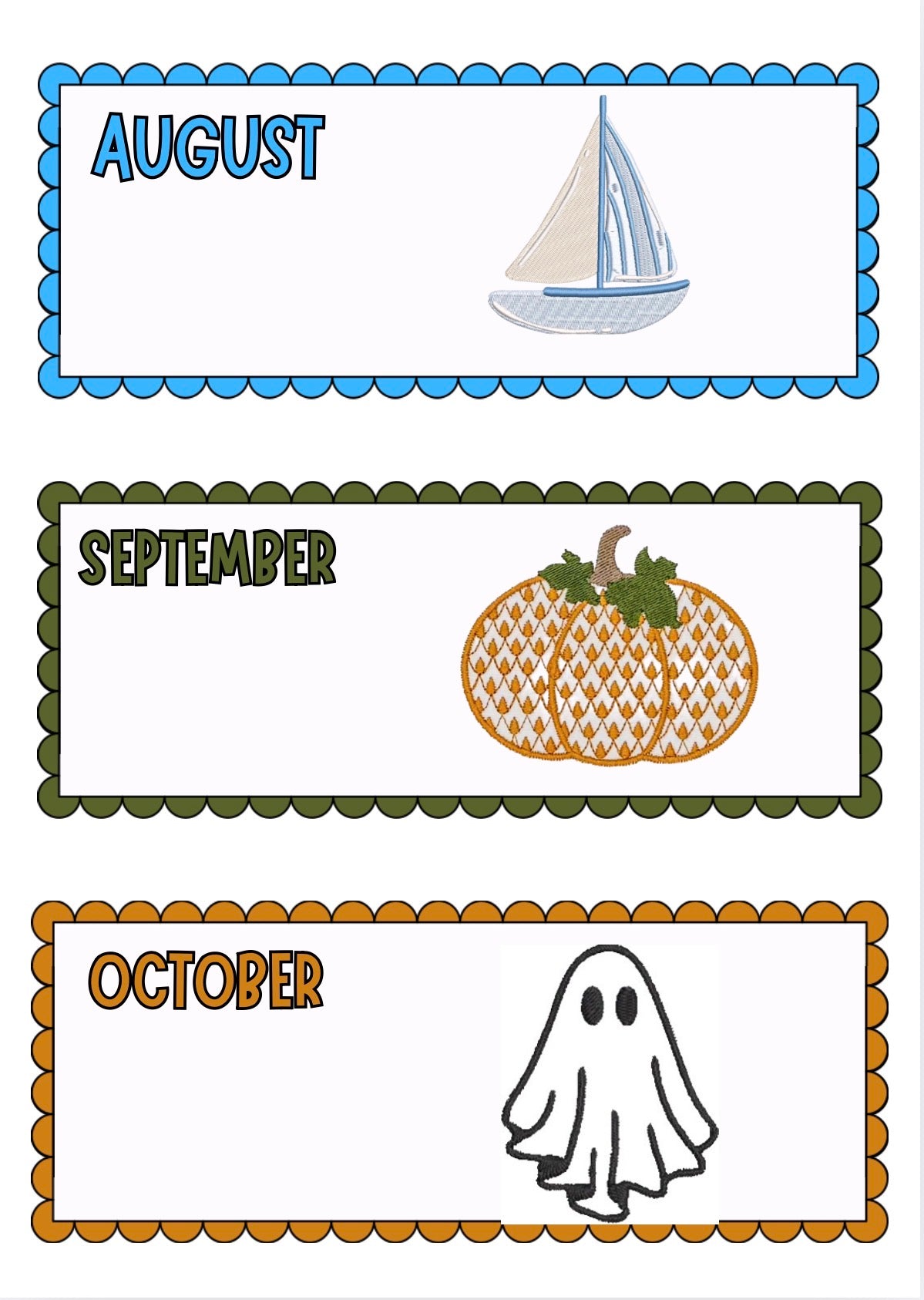 Embroidered Wreath Sash Subscription