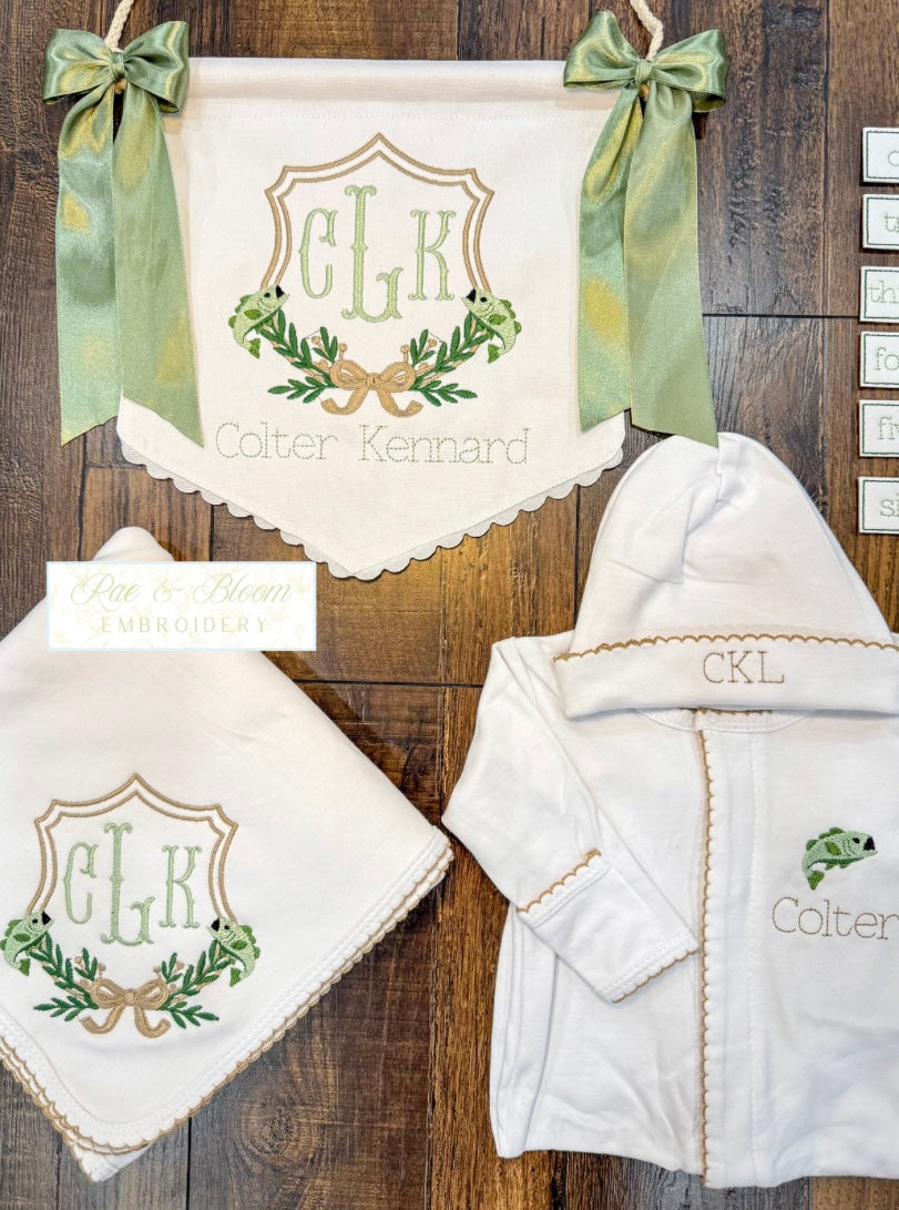 Tan Trim Baby Bundle
