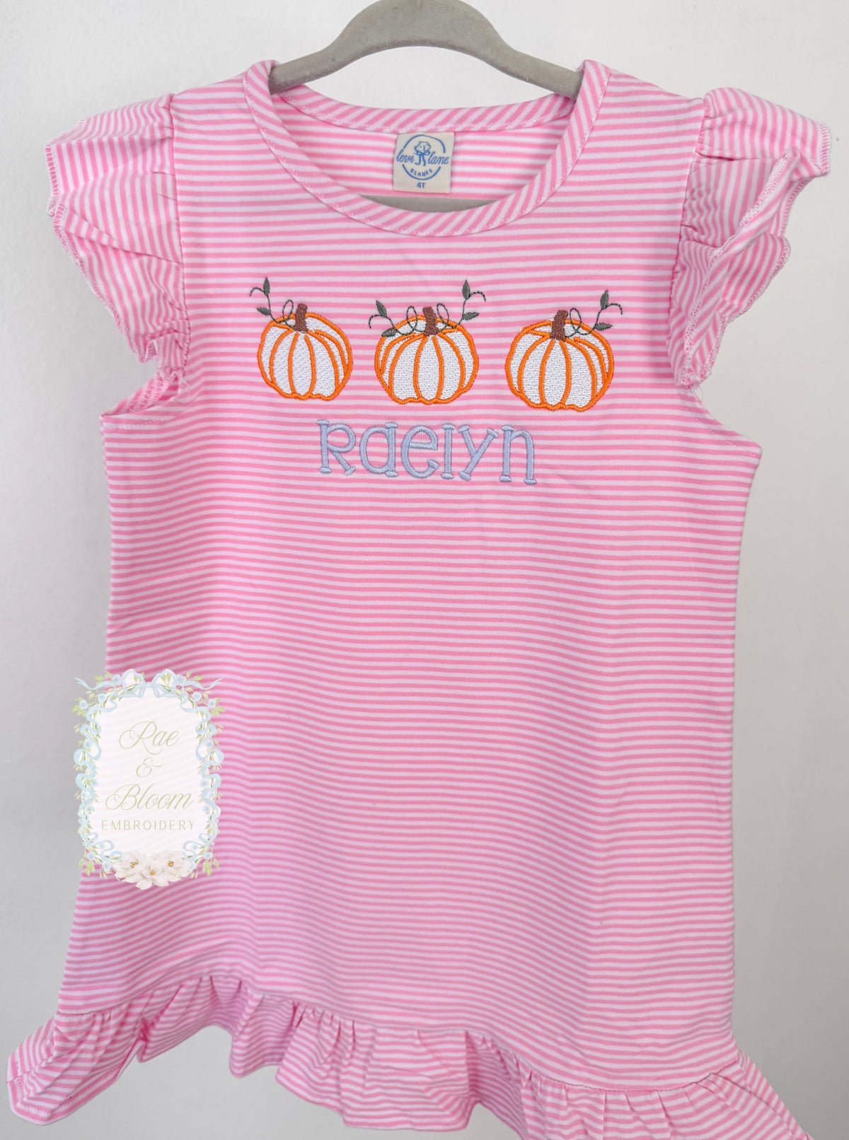 Flutter Sleeve Stripe Dress