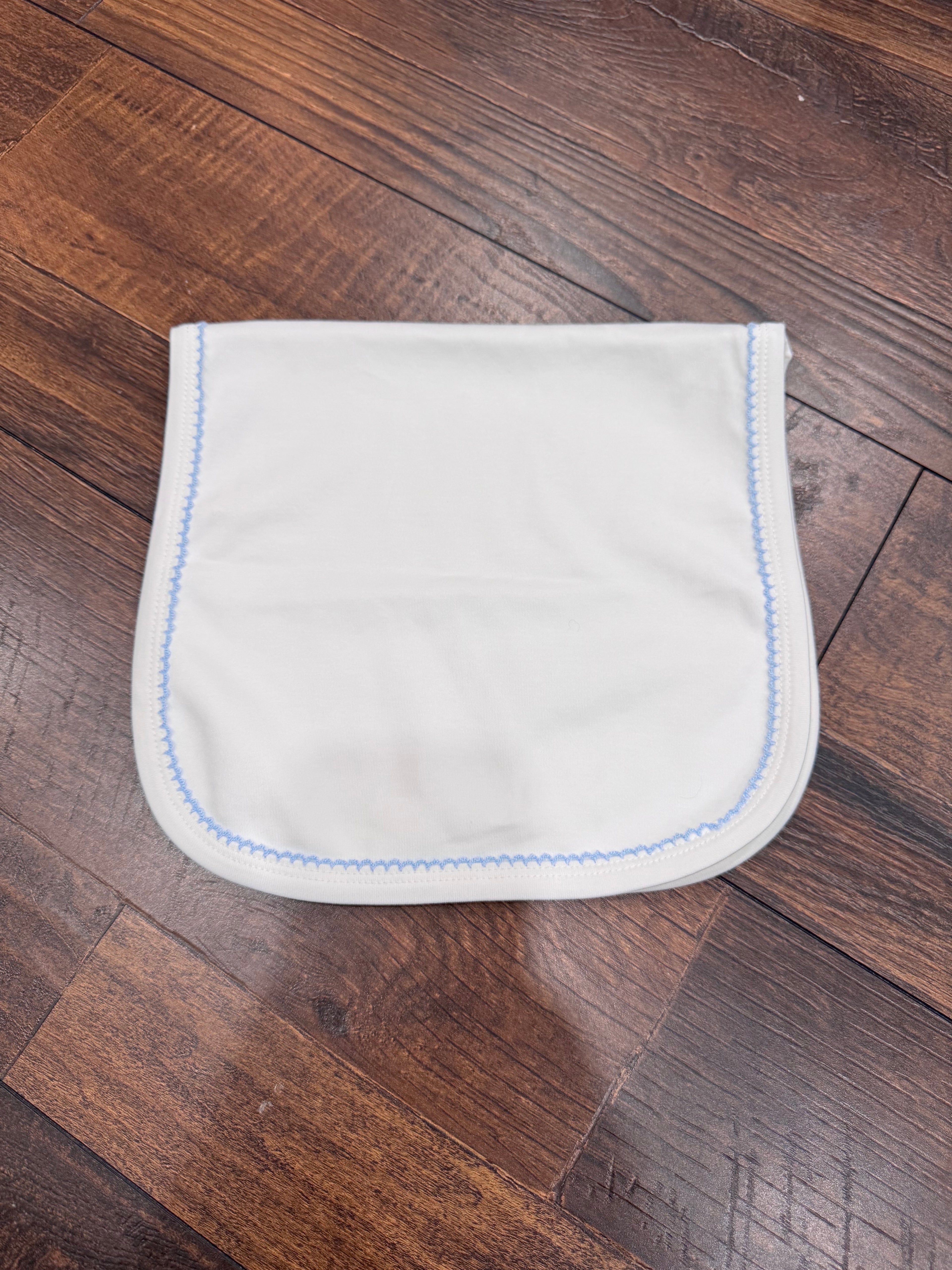Blue Trim Burp Cloth
