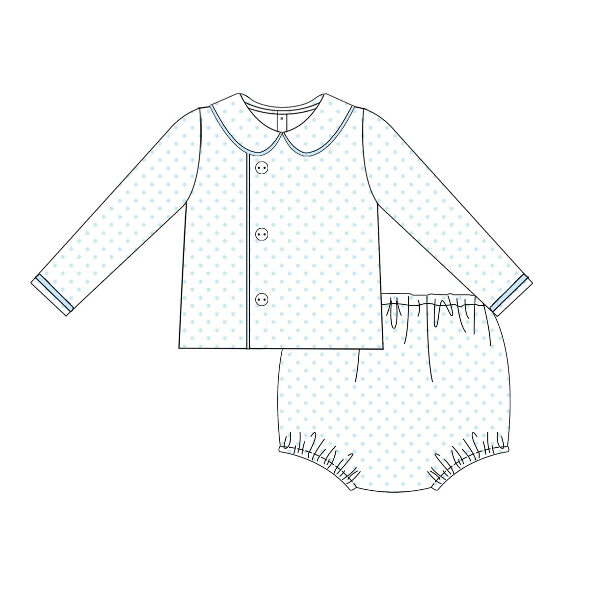 PRE-ORDER Boy Blue Bitty Dot Set