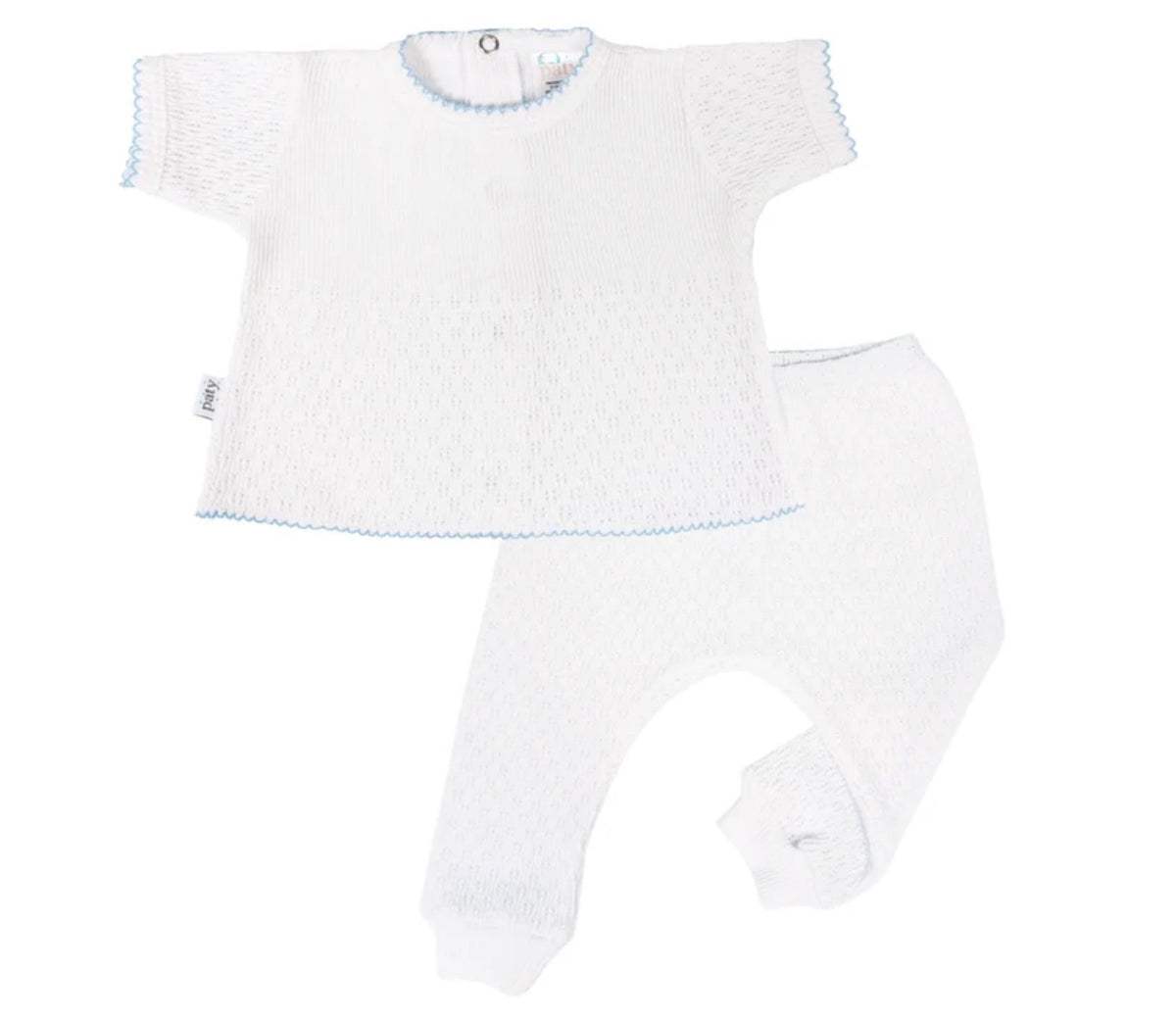 Colored Trim Short Sleeve Legging Set