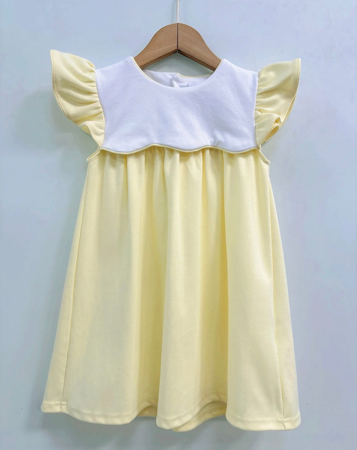Yellow Scallop Dress