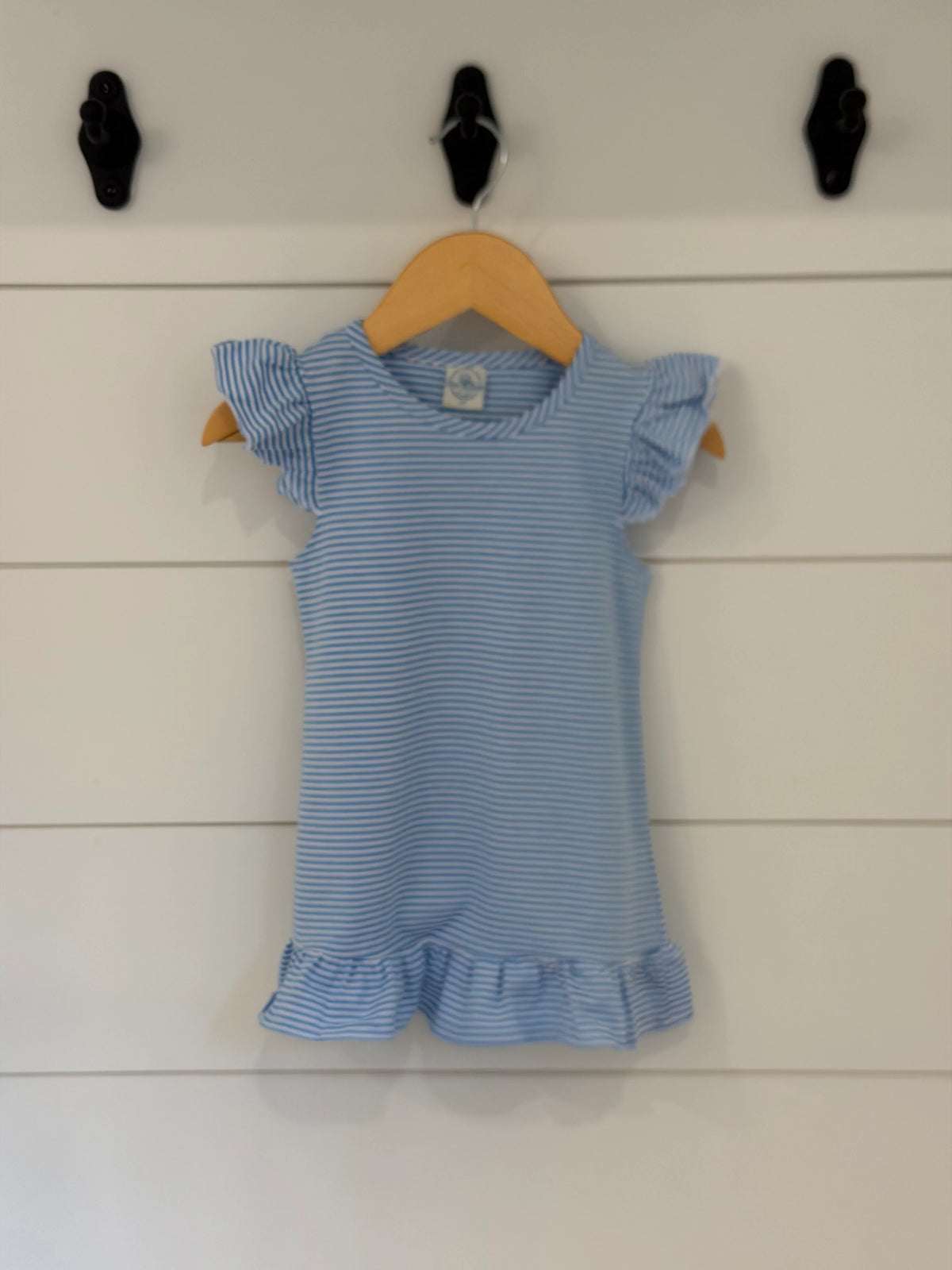 Flutter Sleeve Stripe Dress
