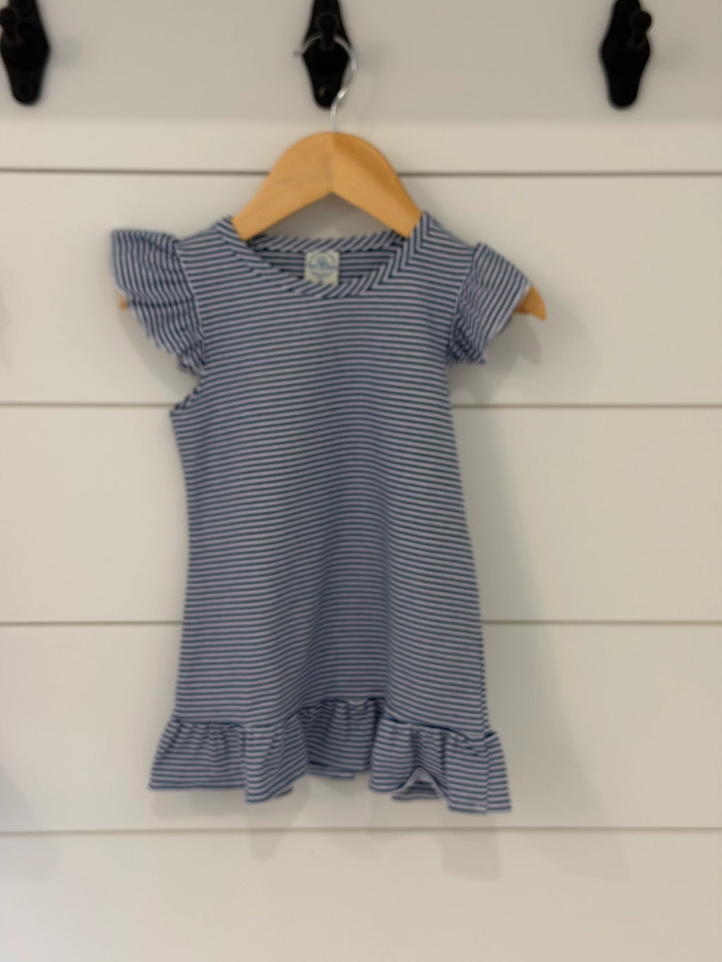 Flutter Sleeve Stripe Dress