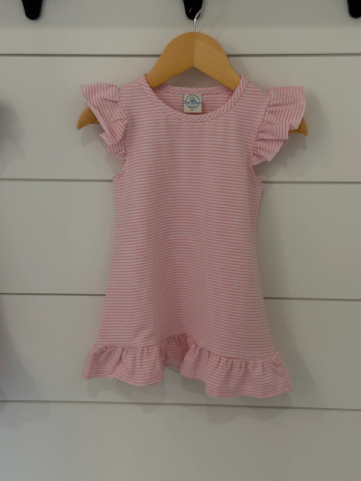 Flutter Sleeve Stripe Dress
